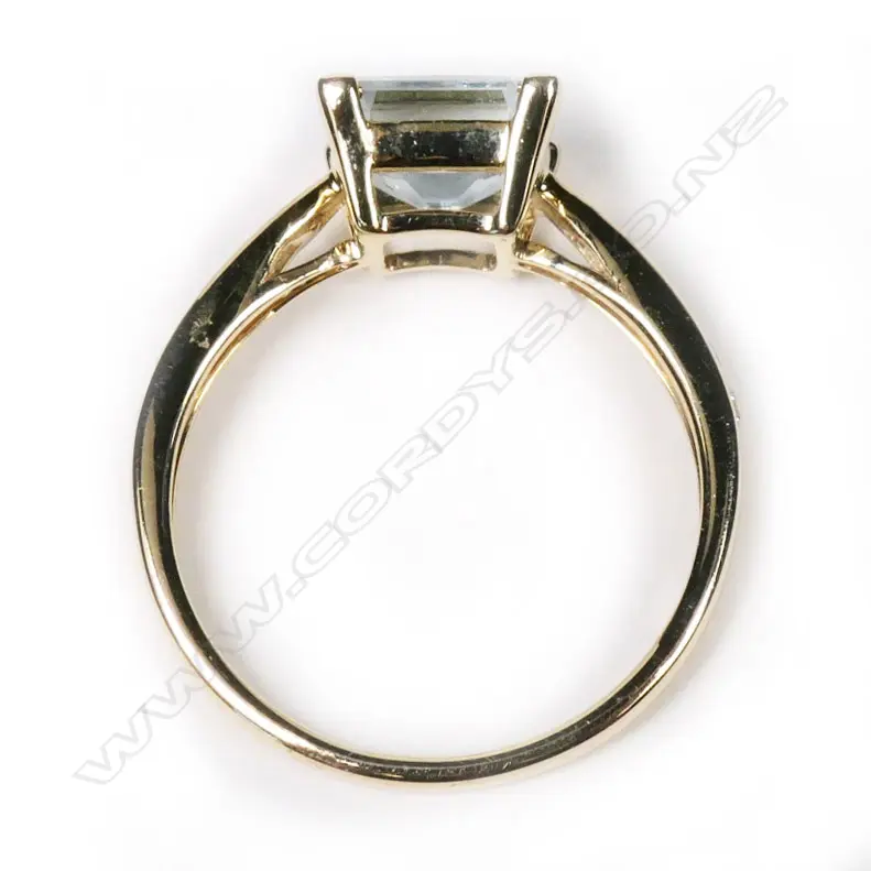 A 14ct gold, aquamarine and diamond, Image 1++