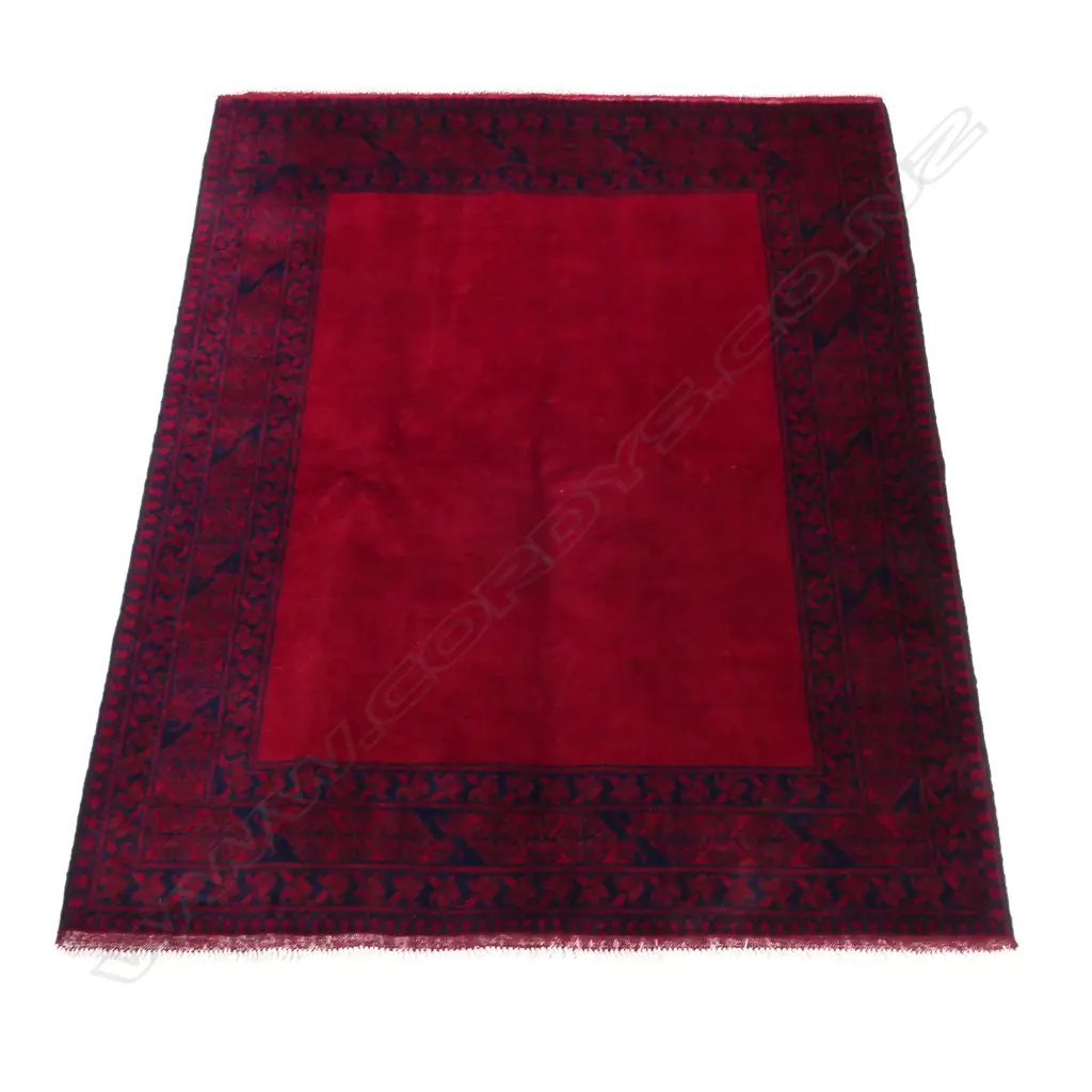 A Turkman rug, decorated with traditional geometric medallions, Image 1++