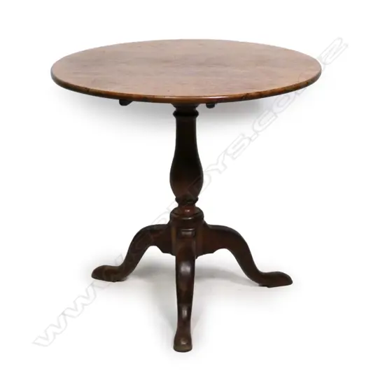 A Georgian mahogany tilt top wine table,