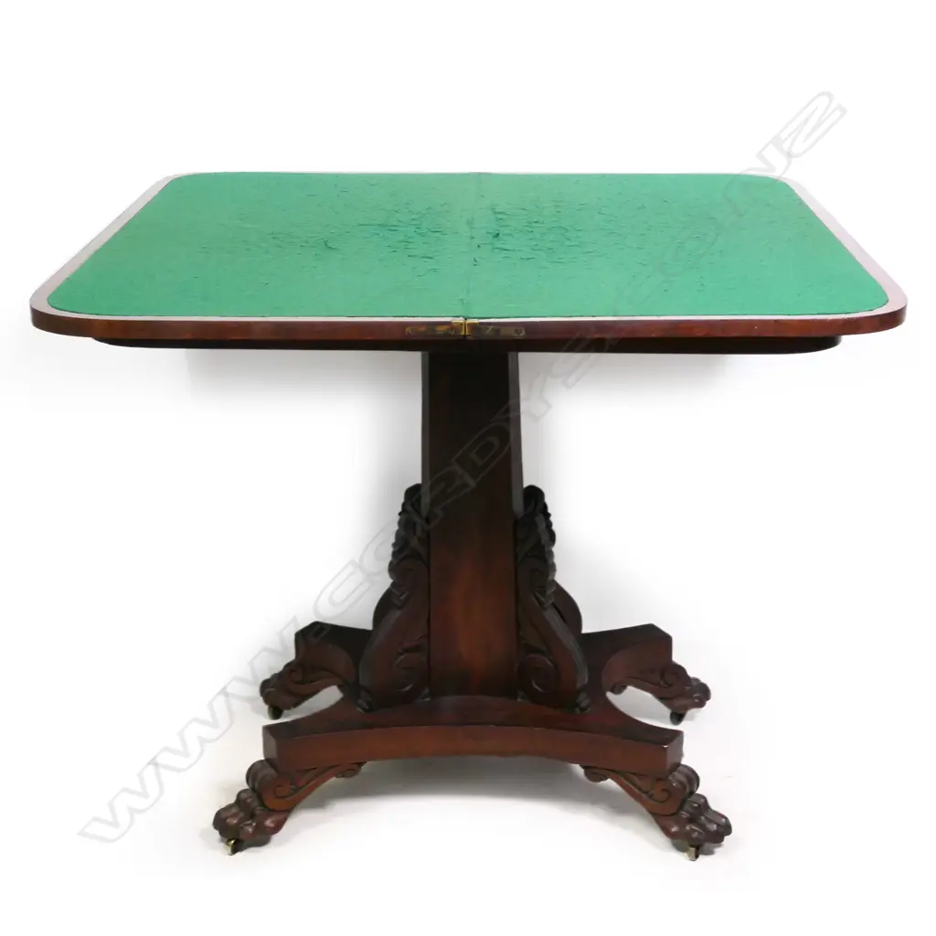 A Regency mahogany card table, Image 1++