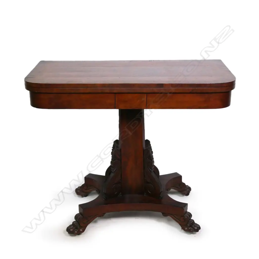 A Regency mahogany card table, Image 1++