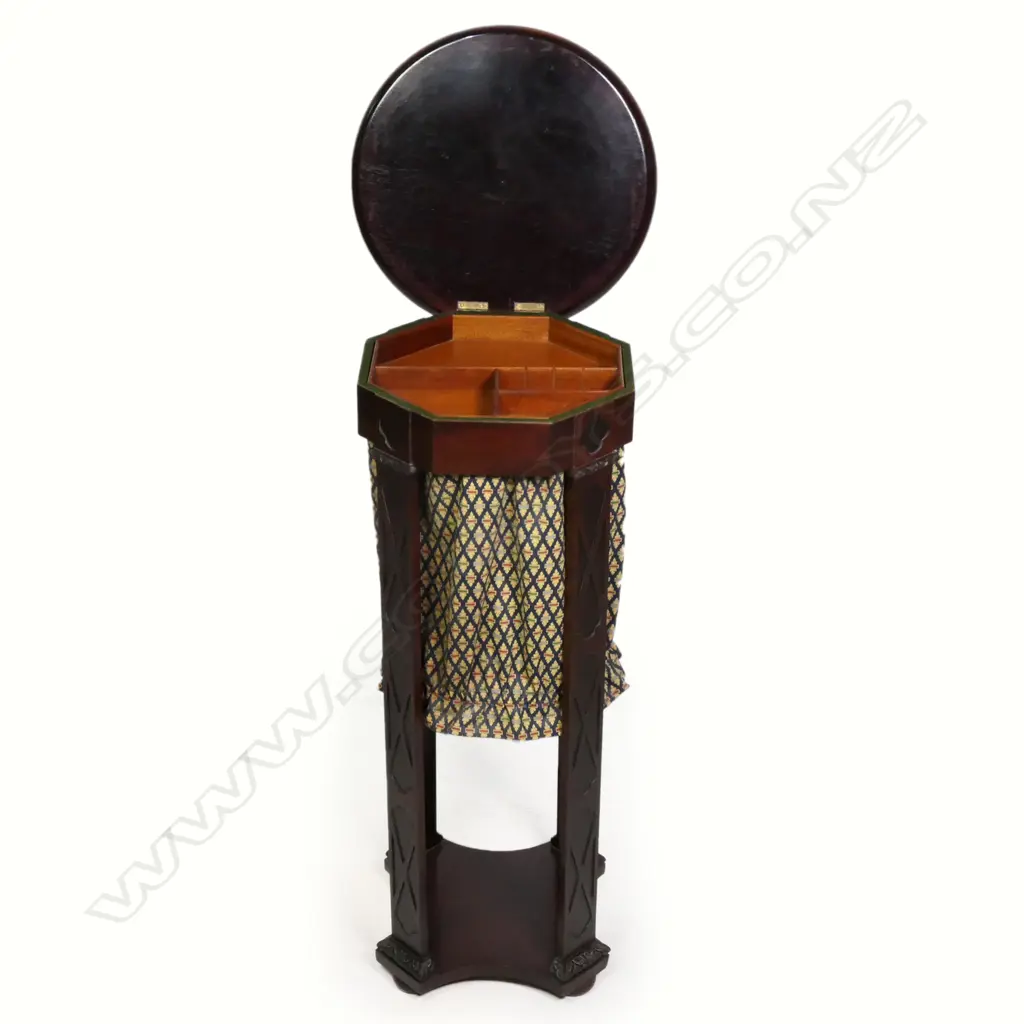 A Victorian mahogany work box, Image 1++