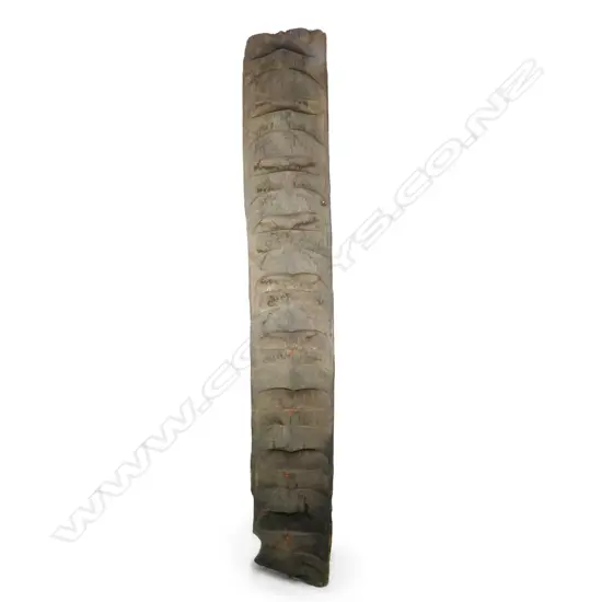 An uncommon old tribal Pacific/Melanesian hardwood slab step ladder,