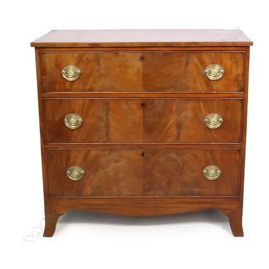 A small proportion Georgian mahogany chest of drawers,