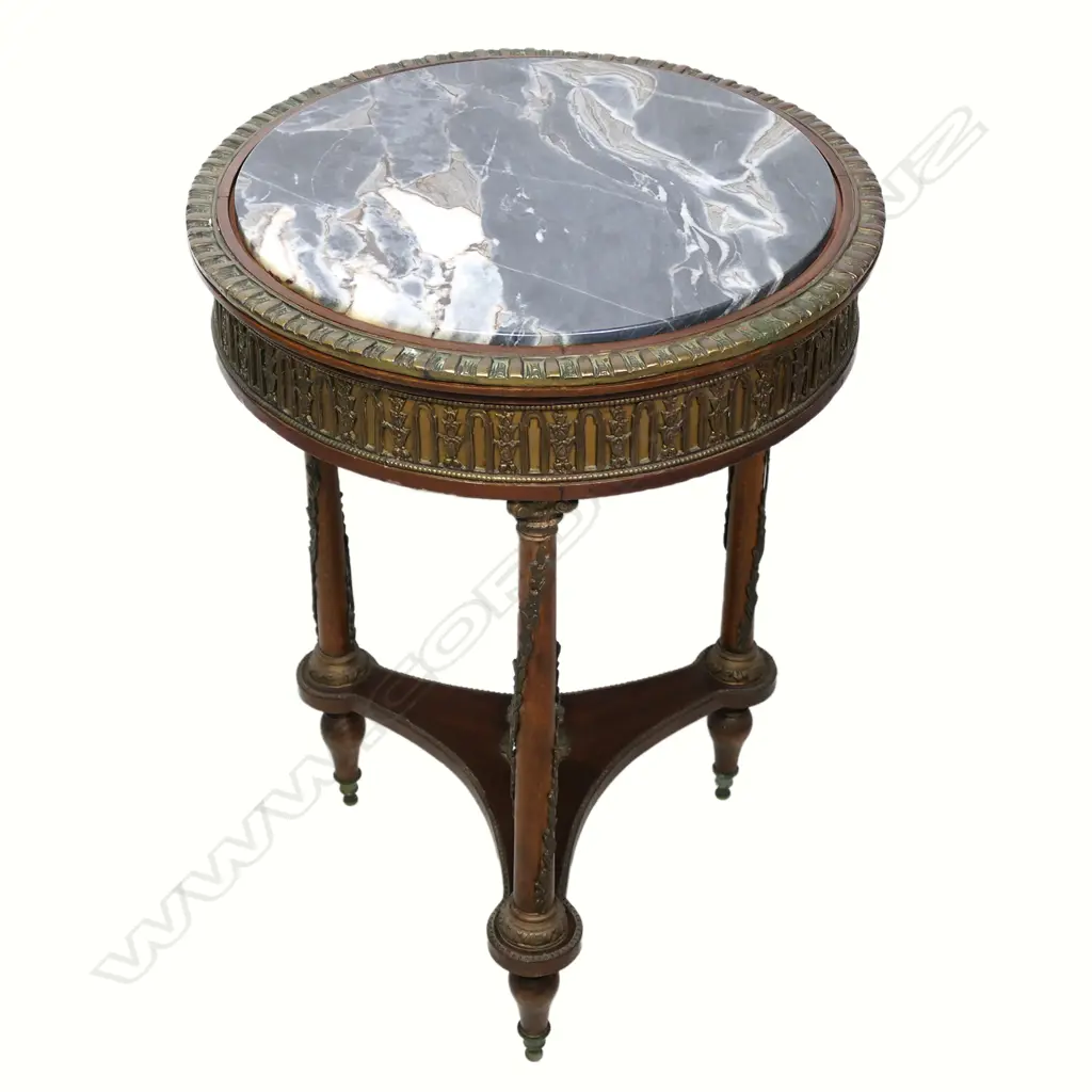 A French style mahogany and ormolu occasional table, Image 1++