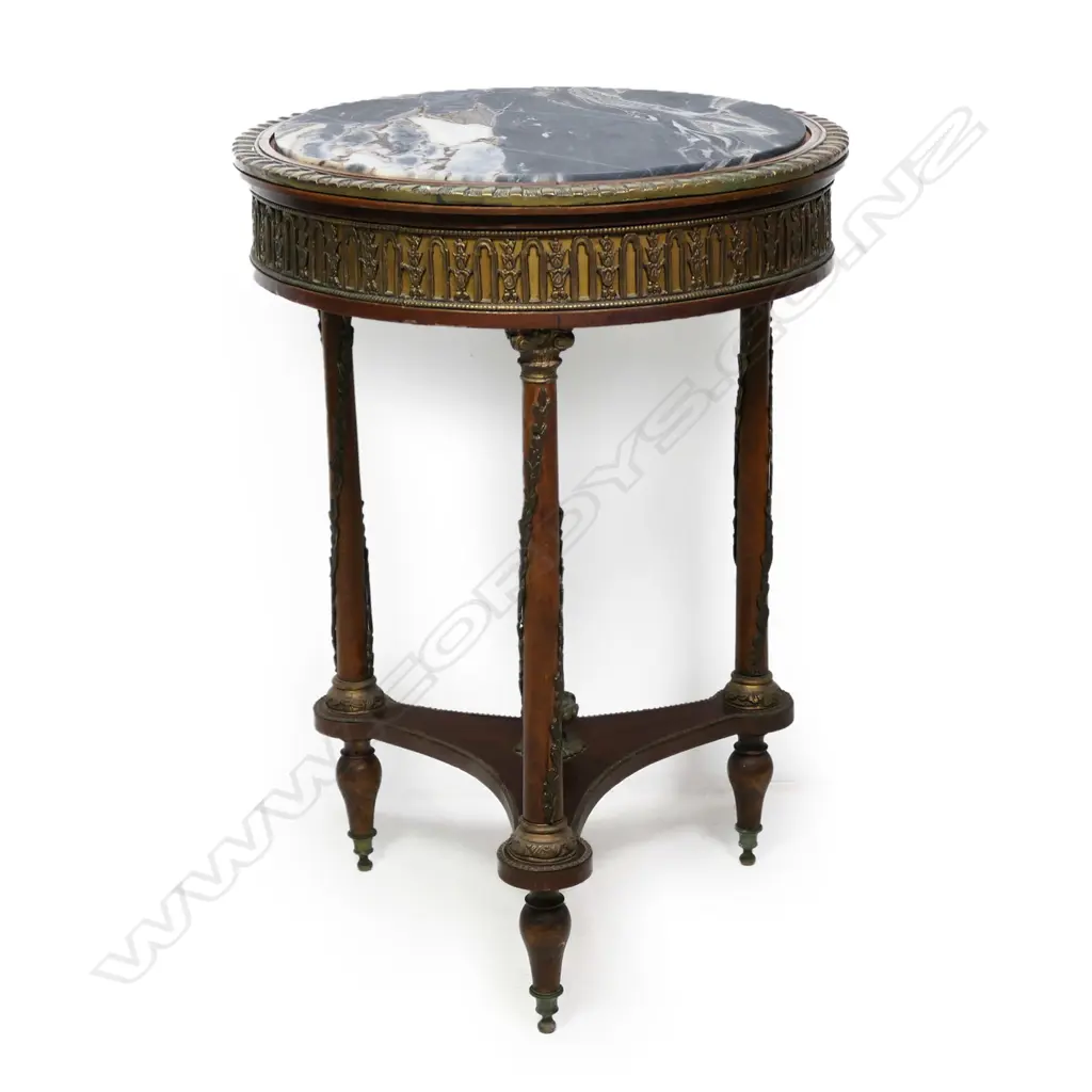 A French style mahogany and ormolu occasional table, Image 1++