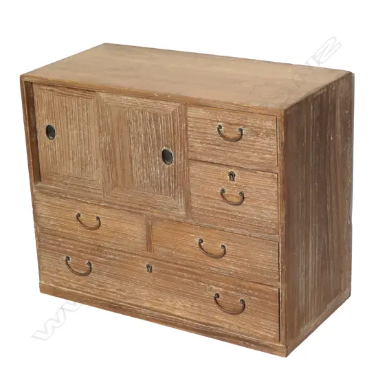 A c1920's Japanese small tansu chest