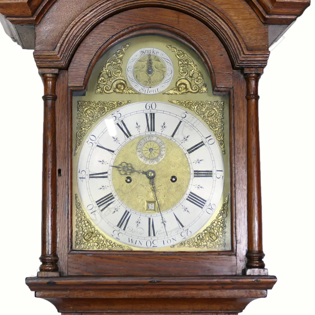 A Georgian oak cased long case clock, Image 1++