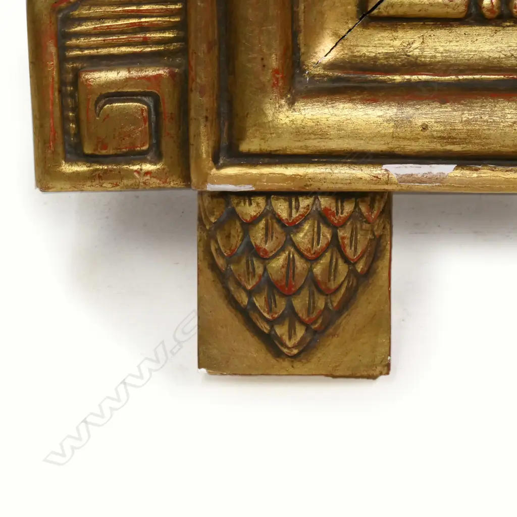 An antique French style giltwood wall mirror, Image 1++