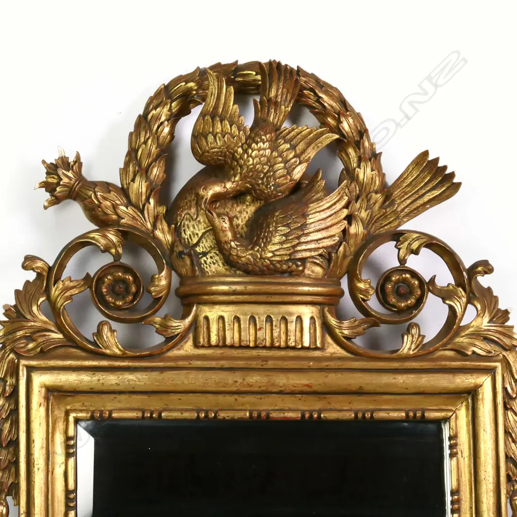 An antique French style giltwood wall mirror, Image 1++
