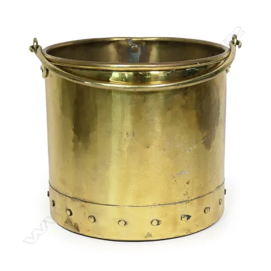 A vintage brass bucket,