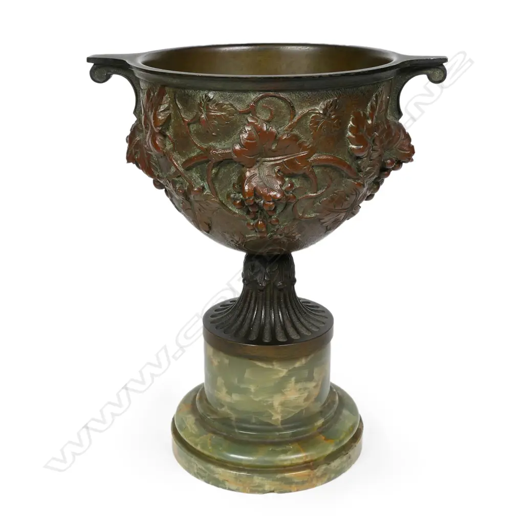 A quality 19thC bronze chalice, Image 1++