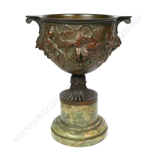 A quality 19thC bronze chalice,