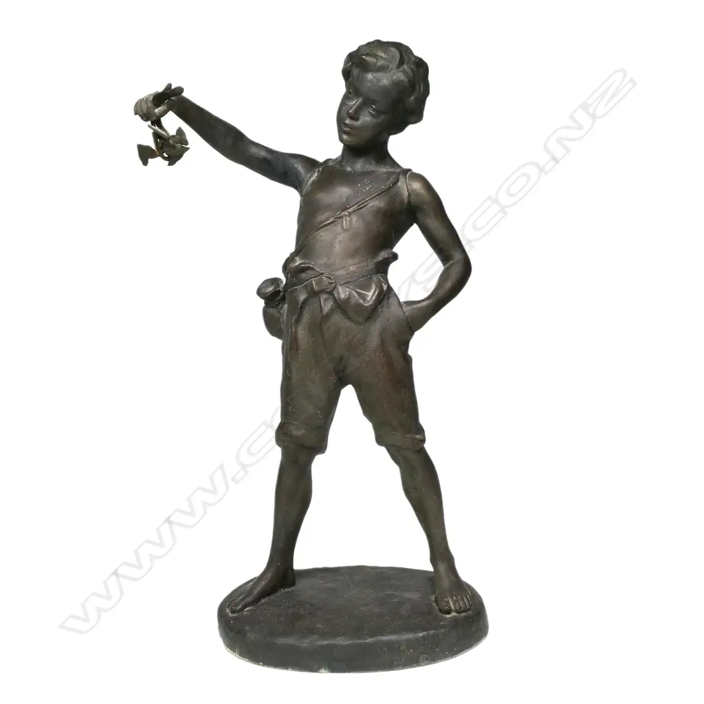 A 19thC spelter figure, Image 1++