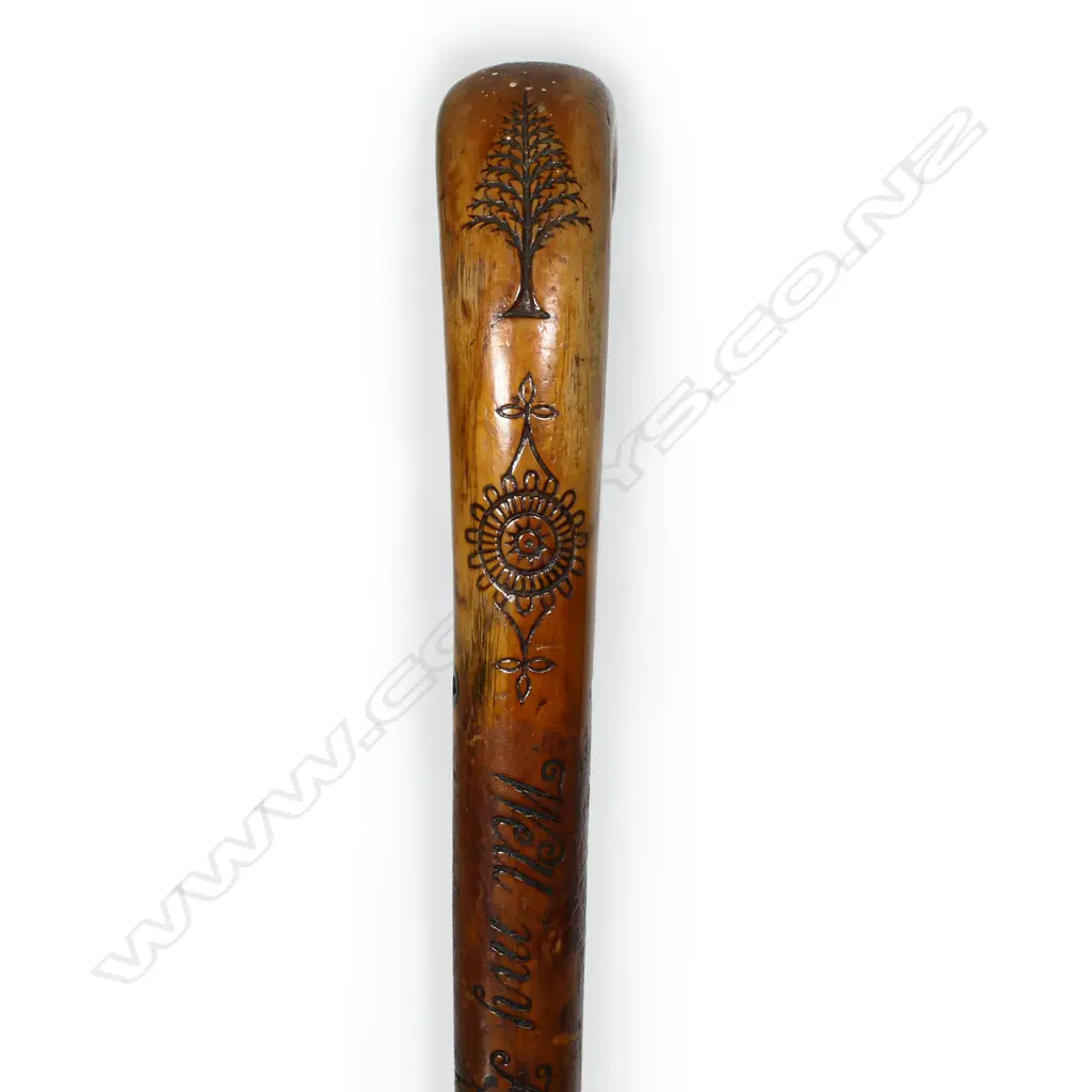 A Victorian carved 'Prince of Wales' paddle steamer walking stick, Image 1++