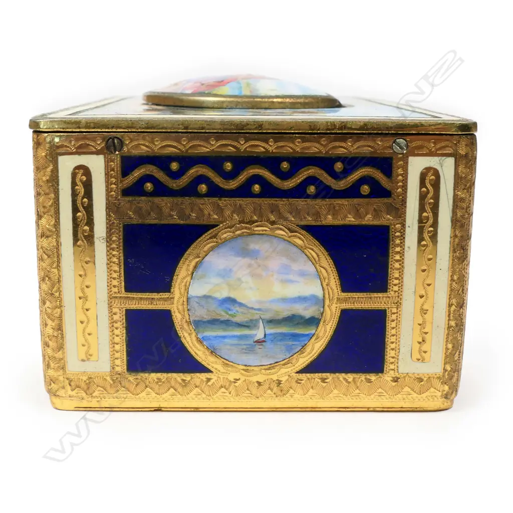A rare German gilt-metal and enamelled singing-bird box attributed to Karl Griesbaum, Image 1++