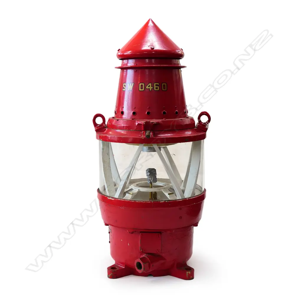 A large red buoy shipping navigation lamp, Image 1++