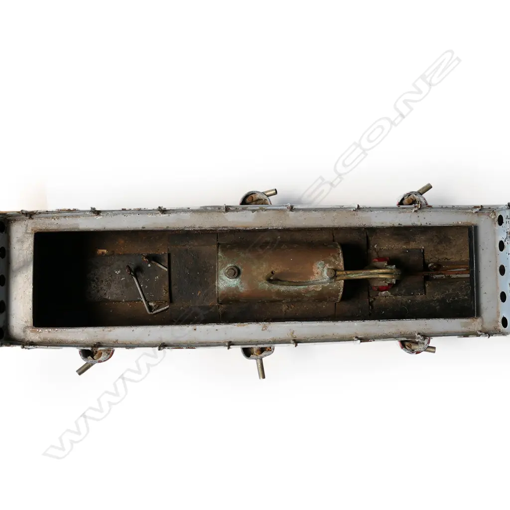 A live steam, tin-plate model of a gun boat, most likely German, made by Bing, Image 1++