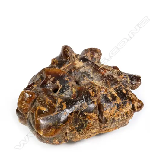 A large kauri gum boulder,