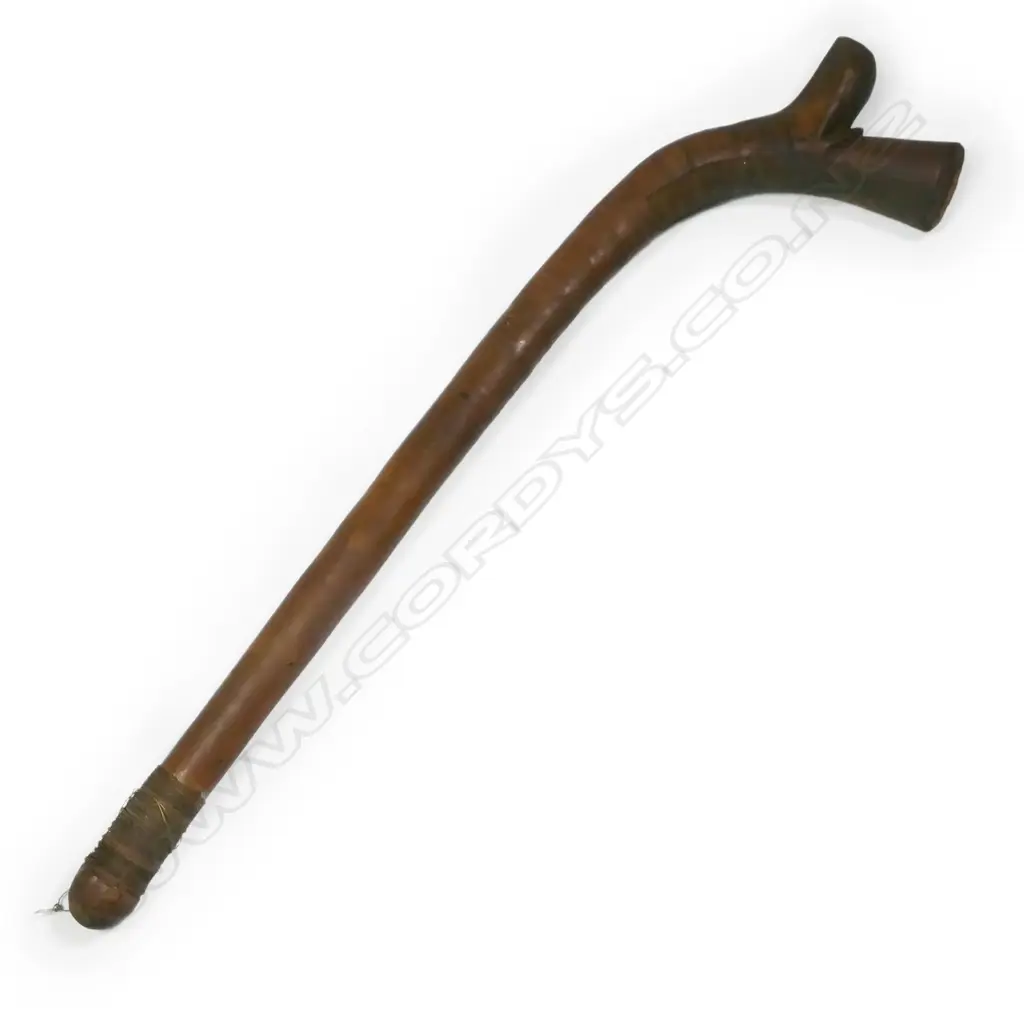 A 19thC Fijian Kiakavo (gunstock) club, of casuarina wood, Image 1++