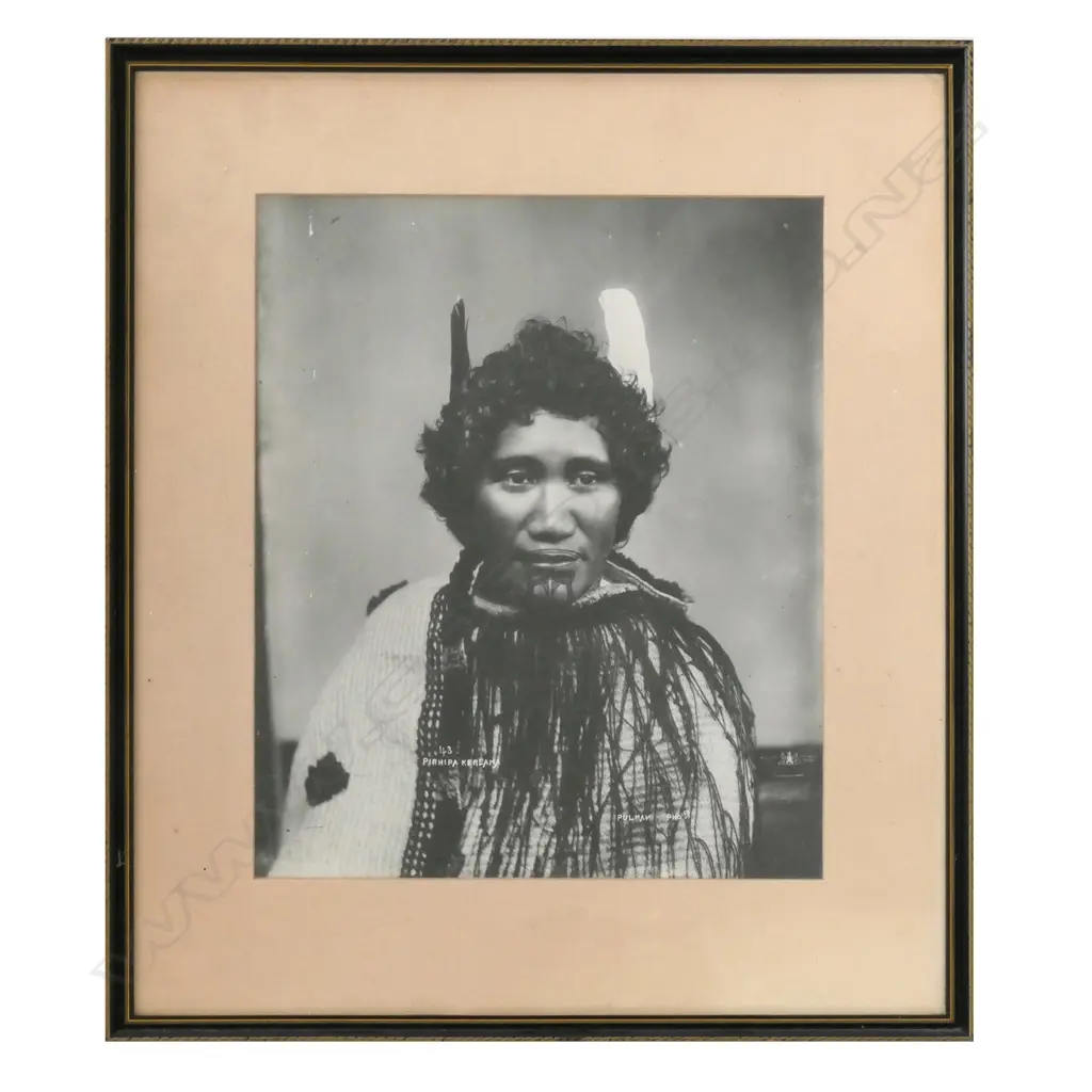 George and Elizabeth Pulman (Pulman's Studio), 19thC, portrait of 'Pirhira Kereama', Image 1++