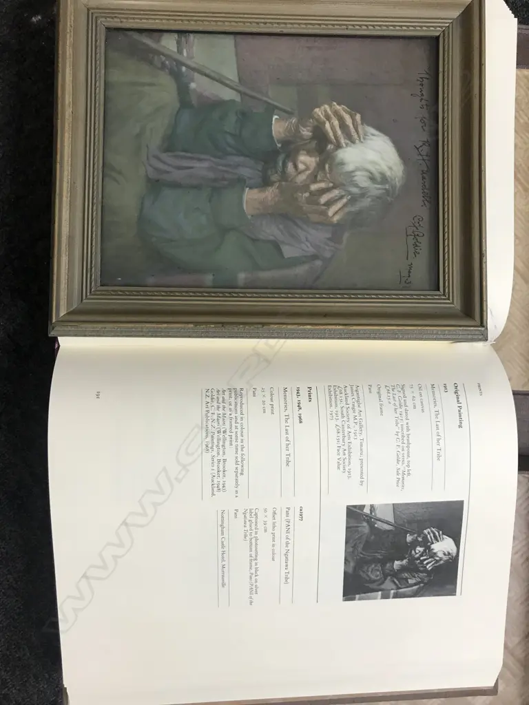 Charles Frederick Goldie, manuscript inscribed, signed and dated print, Image 1++