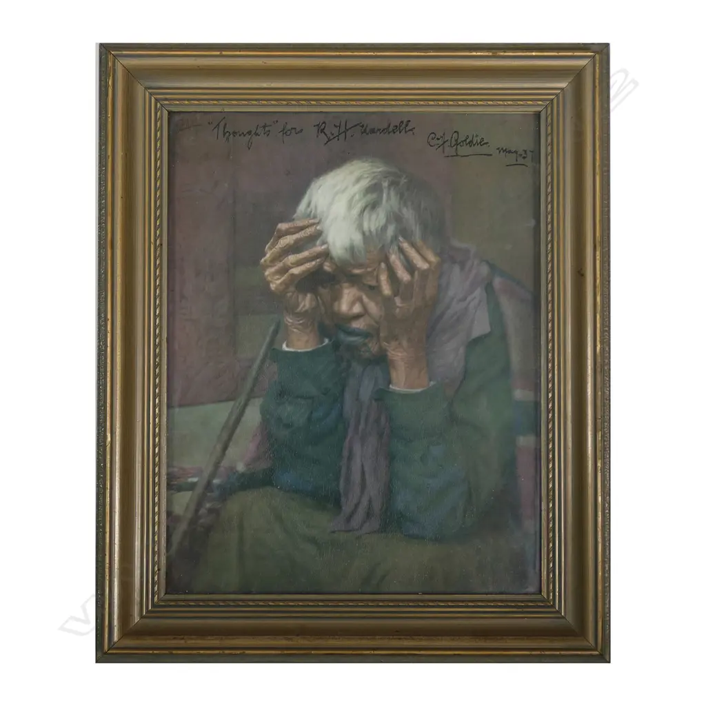 Charles Frederick Goldie, manuscript inscribed, signed and dated print, Image 1++