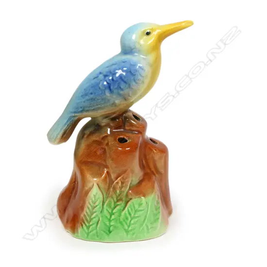 A Crown Lynn Kingfisher bird ornament,