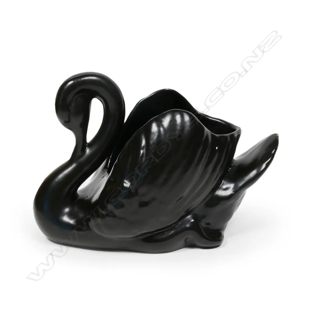 A Crown Lynn small black swan, Image 1++