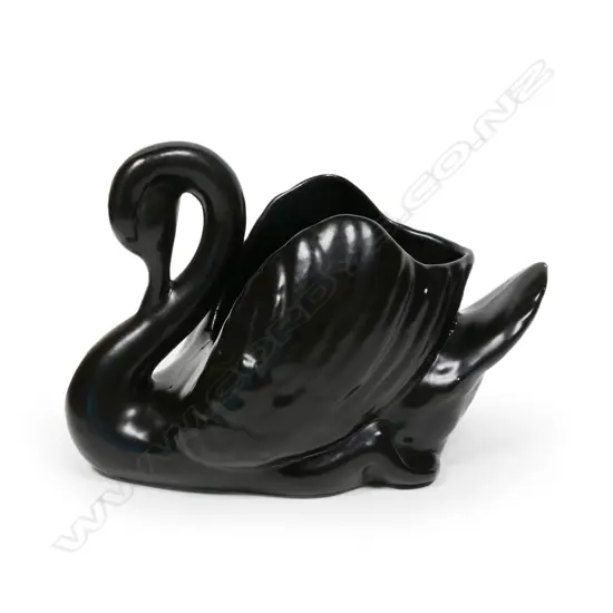 A Crown Lynn small black swan,
