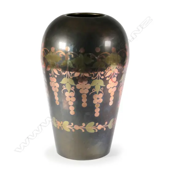 A French Art Deco large Dinanderie vase