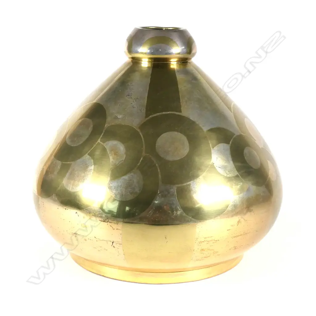 A French Art Deco dinanderie copper and white metal vase Image 1++