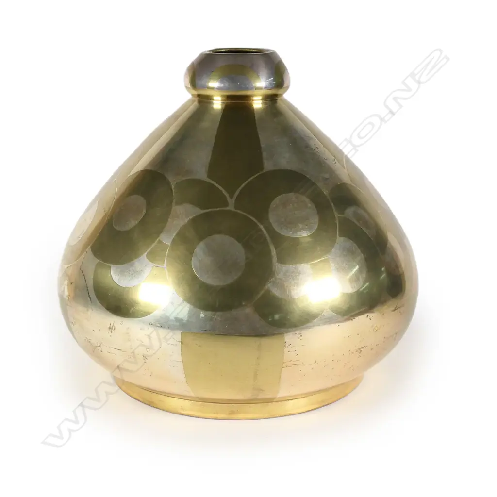 A French Art Deco dinanderie copper and white metal vase Image 1++