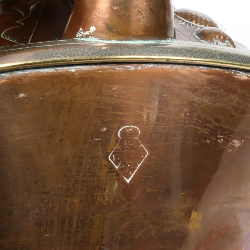 A late 19thC Aesthetic Movement, Christopher Dresser inspired spirit kettle, Image 1++