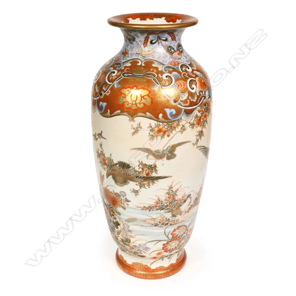 A quality 19thC Japanese Kutani vase, Image 1++