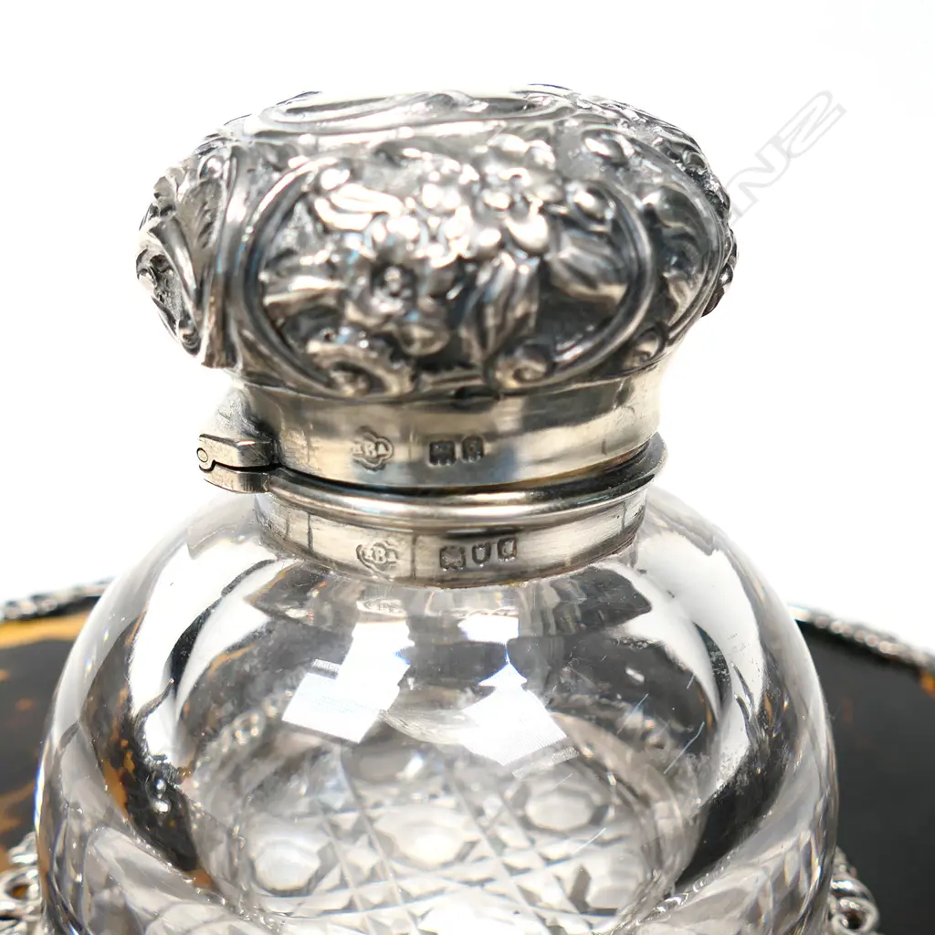 A late Victorian silver and tortoiseshell standish, Image 1++