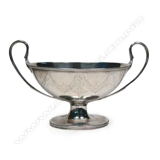A George III silver, two handled sauce boat of good gauge,