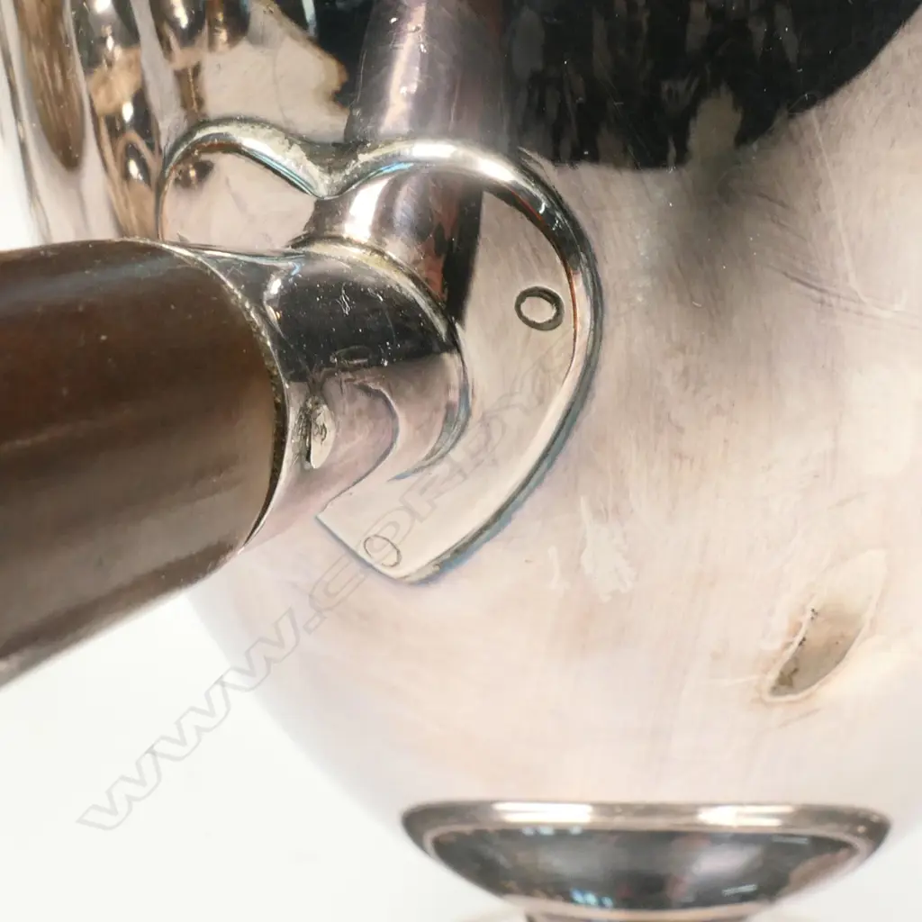 A pair of silver plate early 20thC hot chocolate pots, Image 1++