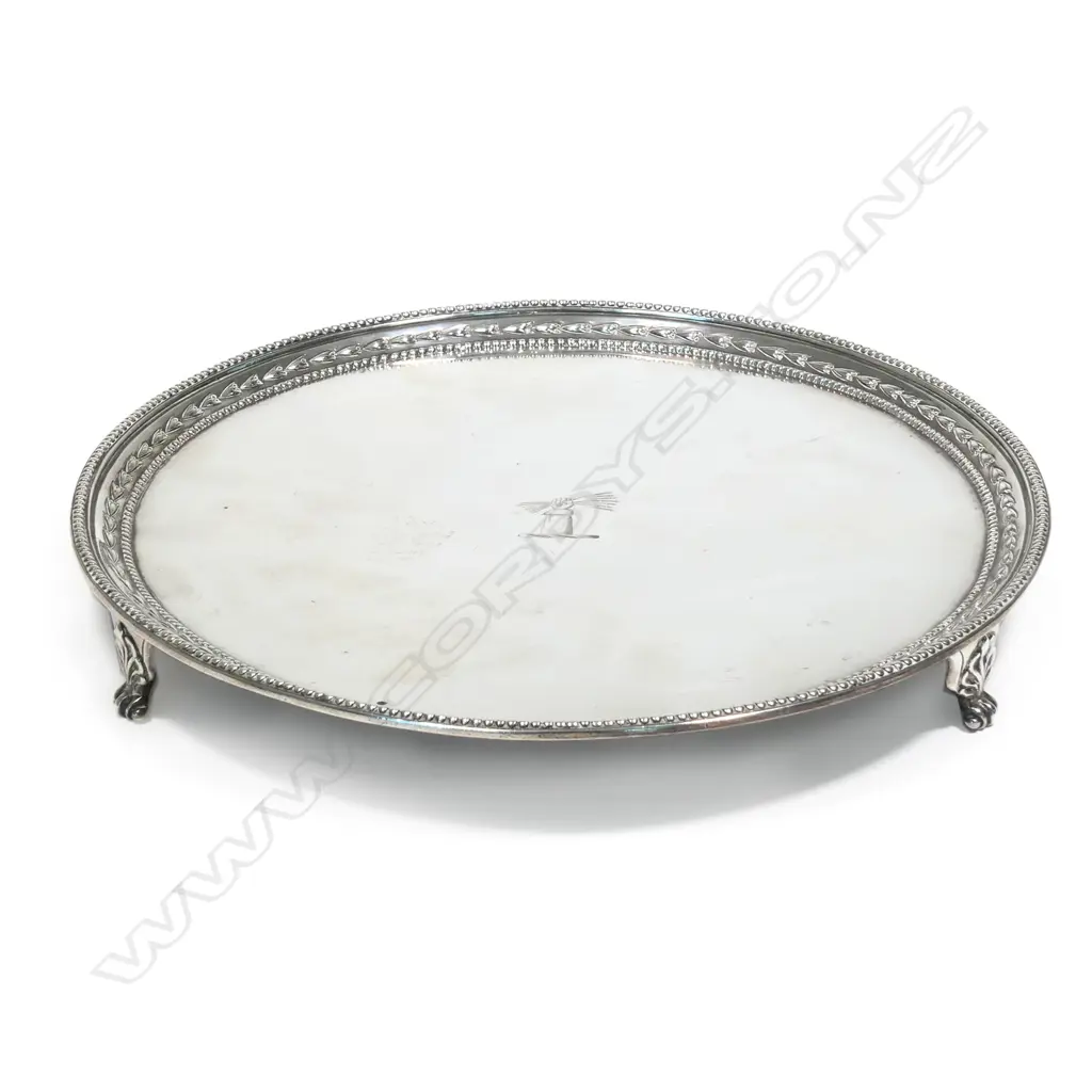 A late George III silver salver, Image 1++