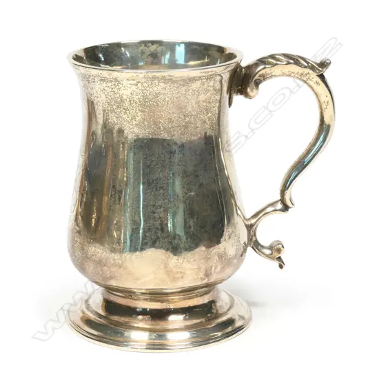 A George III silver baluster mug,