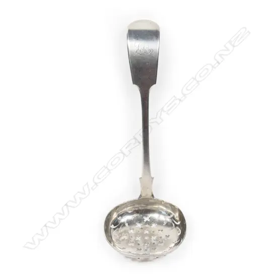 A Victorian silver sifter spoon,