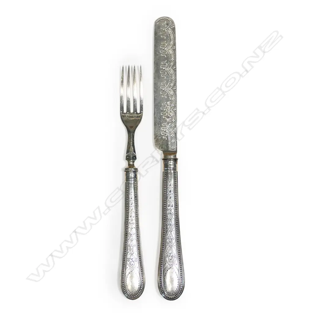 A Victorian silver twelve place fruit set, Image 1++