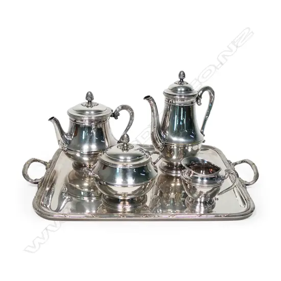 A French Christofle silver plate tea set,