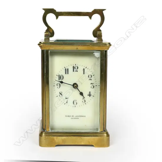A 19thC French brass cased carriage clock,