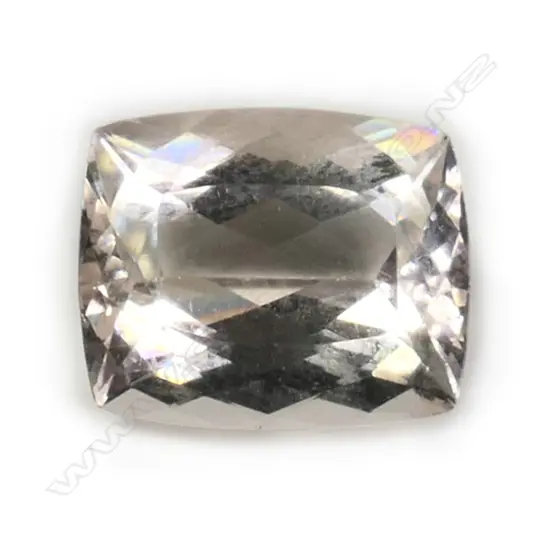 A cushion cut loose morganite stone,