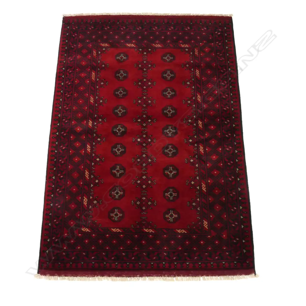 A hand knotted Afghan Turkman rug, Image 1++