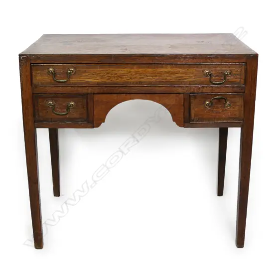 A Georgian oak lowboy,
