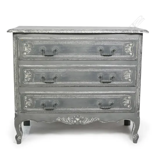 A mid-twentieth century French painted oak commode,