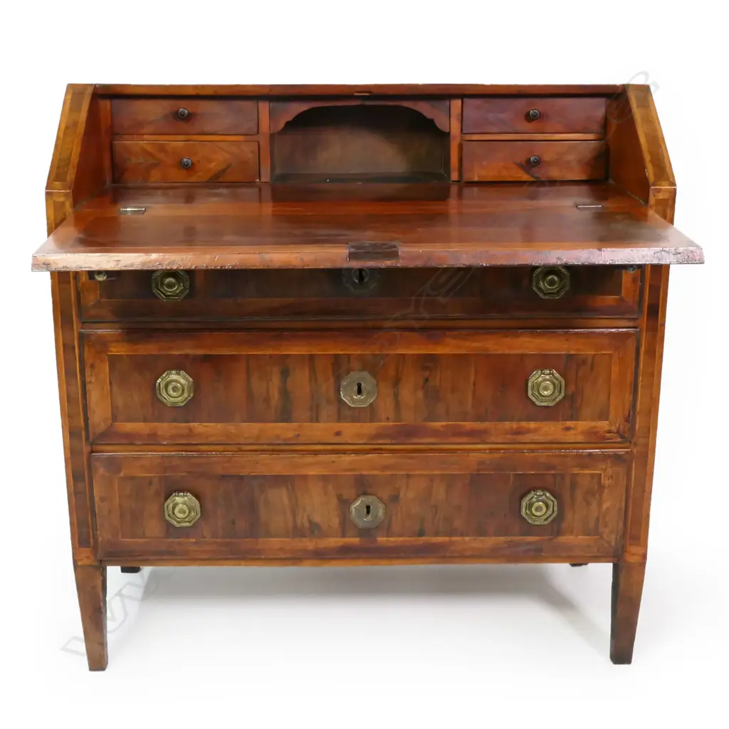 A 19thC French drop front bureau, Image 1++