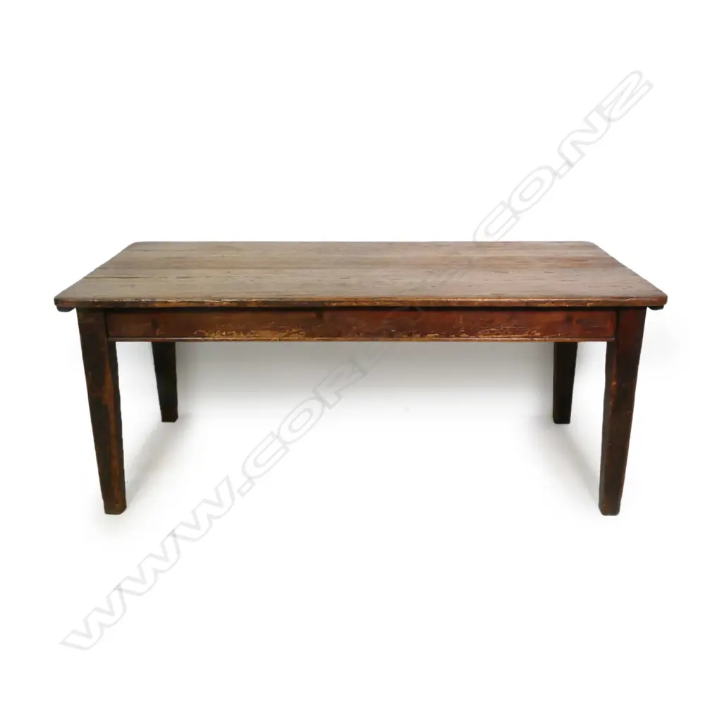 A 19thC French provincial fruitwood dining table, Image 1++